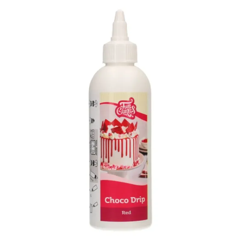 Nappages Et Glaçages*FUNCAKES Glaçage Choco Drip Rouge 180 g