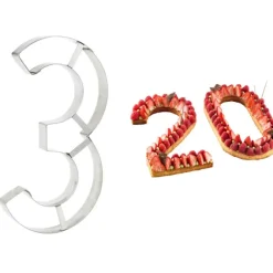 Cercle À Patisserie|Emporte Pièce - Découpoir Pâtisserie*MALLARD FERRIERE Grand Emporte Pièce Inox Chiffre 3 32x16 cm