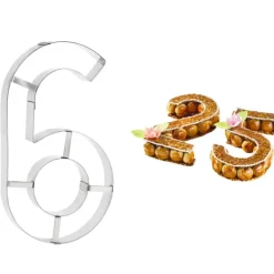 Cercle À Patisserie|Emporte Pièce - Découpoir Pâtisserie*MALLARD FERRIERE Grand Emporte Pièce Inox Chiffre 6 ou 9 32x18 cm (x1)