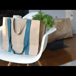 Sac En Tissu*PEBBLY Grand Sac Cabas en fibre de jute