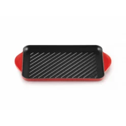 Plat De Cuisson|Grills*LE CREUSET Gril en Fonte Rectangulaire 32 cm Cerise