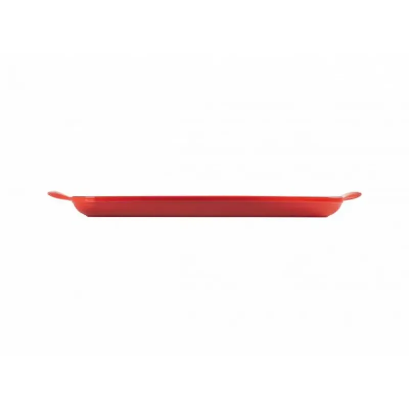 Plat De Cuisson|Grills*LE CREUSET Gril en Fonte Rectangulaire 32 cm Cerise