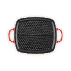 Plat De Cuisson|Grills*LE CREUSET Gril en Fonte Rectangulaire 30 cm Cerise