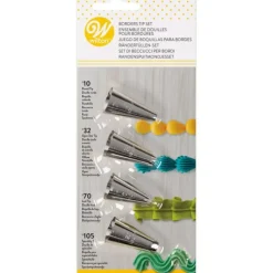 Douilles Pâtisserie*WILTON Kit 4 douilles pâtissières Bordures Inox