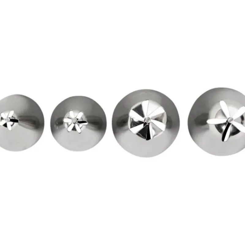 Douilles Pâtisserie*WILTON Kit 4 Douilles Pâtissières Inox Fleurs