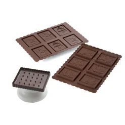 Moules À Chocolat|Emporte Pièce - Découpoir Pâtisserie*SILIKOMART Kit Biscuit Chocolat Rectangulaire Noël 4,7 x 5,7 cm (x6)