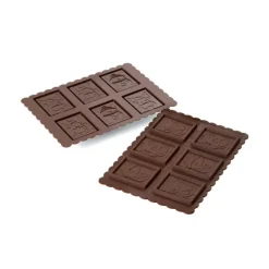 Moules À Chocolat|Emporte Pièce - Découpoir Pâtisserie*SILIKOMART Kit Biscuit Chocolat Rectangulaire Noël 4,7 x 5,7 cm (x6)