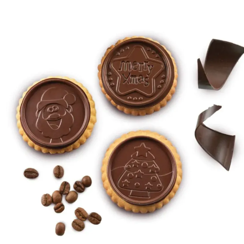 Moules À Chocolat|Moule Silicone*SILIKOMART Kit Biscuit Chocolat Rond Noël Ø 5,7 cm (x6)