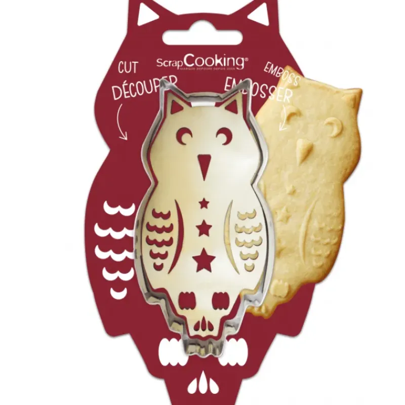 Emporte Pièce - Découpoir Pâtisserie*SCRAPCOOKING Kit Biscuit Chouette 10,9 cm