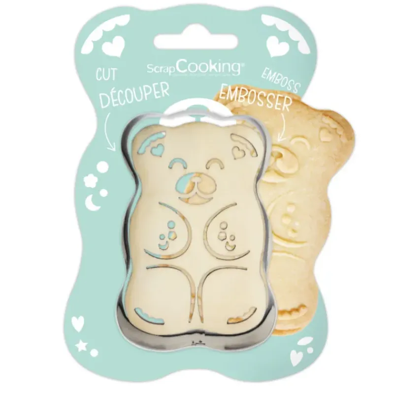 Emporte Pièce - Découpoir Pâtisserie*SCRAPCOOKING Kit Biscuit Oursons 9 cm