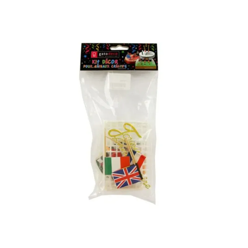 Décoration Gâteau*GATODECO Kit Décor Gâteau Football (10 pièces)