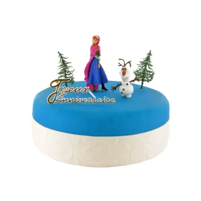 Décoration Gâteau*GATODECO Kit Décor Gâteau La Reine des Neiges Anna et Olaf (5 pièces)