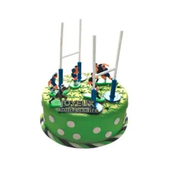Décoration Gâteau*GATODECO Kit Décor Gâteau Rugby (8 pièces)