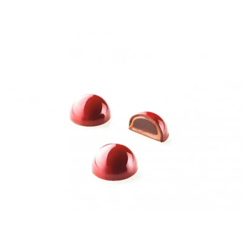 Moules À Chocolat*SILIKOMART Kit Moule Chocolat Demi-Sphère avec Insert (x24) Chocado