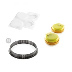 Moule Silicone|Moules À Gâteaux*SILIKOMART Kit Moule Silicone 2 Tartes Ø 120mm Professional