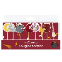 Décoration Gâteau*SCRAPCOOKING Lot de 8 bougies Sorcier