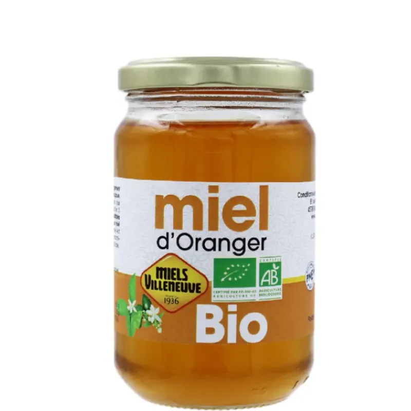 Produits Bio*MIELS VILLENEUVE Miel d'Oranger Bio 375 g