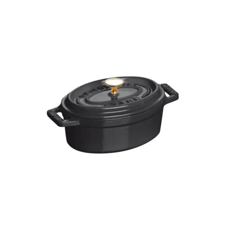 Cocotte En Fonte*STAUB Mini Cocotte ovale 11 cm fonte Noir