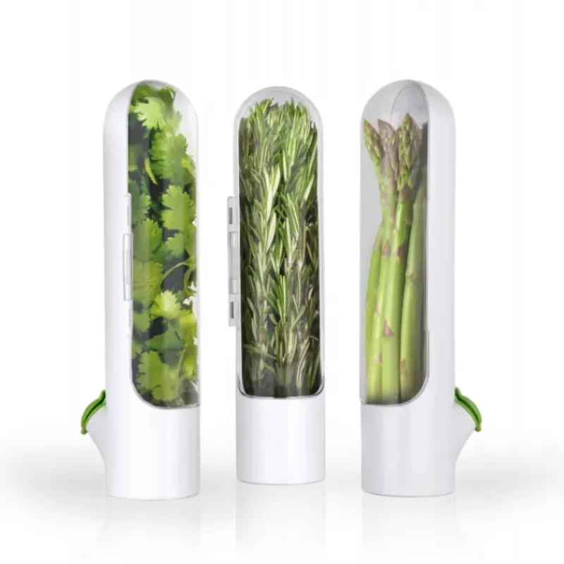 Conservation*CUISINEADDICT Mini Herbier Plastique Blanc Ø 8,3 cm x H 25,4 cm Prepara