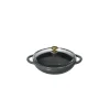Woks*CHASSEUR Mini Wok en Fonte 18 cm Caviar