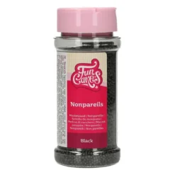 Décoration Comestible*FUNCAKES Mini-Billes Noires 80 g