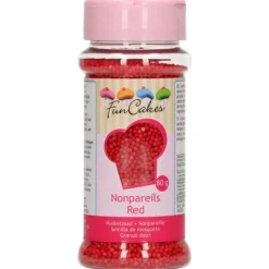 Décoration Comestible*FUNCAKES Mini-billes Rouge 80g