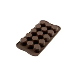 Moules À Chocolat|Moule Silicone*EASY CHOC Moule à Chocolat 15 Ronds Nervurés - Silicone Spécial Chocolat