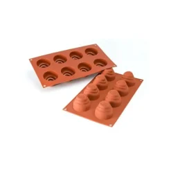 Moule Silicone|Moules À Gâteaux*MALLARD FERRIERE Moule 8 Dômes Spirales en Silicone