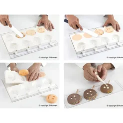 Moule Silicone*SILIKOMART Moule à glace silicone Smile 8 empreintes avec bâtonnets