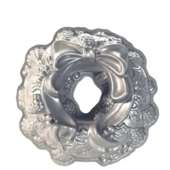 Moule Anti-adhésif|Moules À Gâteaux*NORDIC WARE Moule à Gâteau Bundt Couronne de Noël Silver