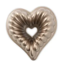 Moule Anti-adhésif|Moules À Gâteaux*NORDIC WARE Moule à Gâteau Bundt Cœur Élégant Toffee