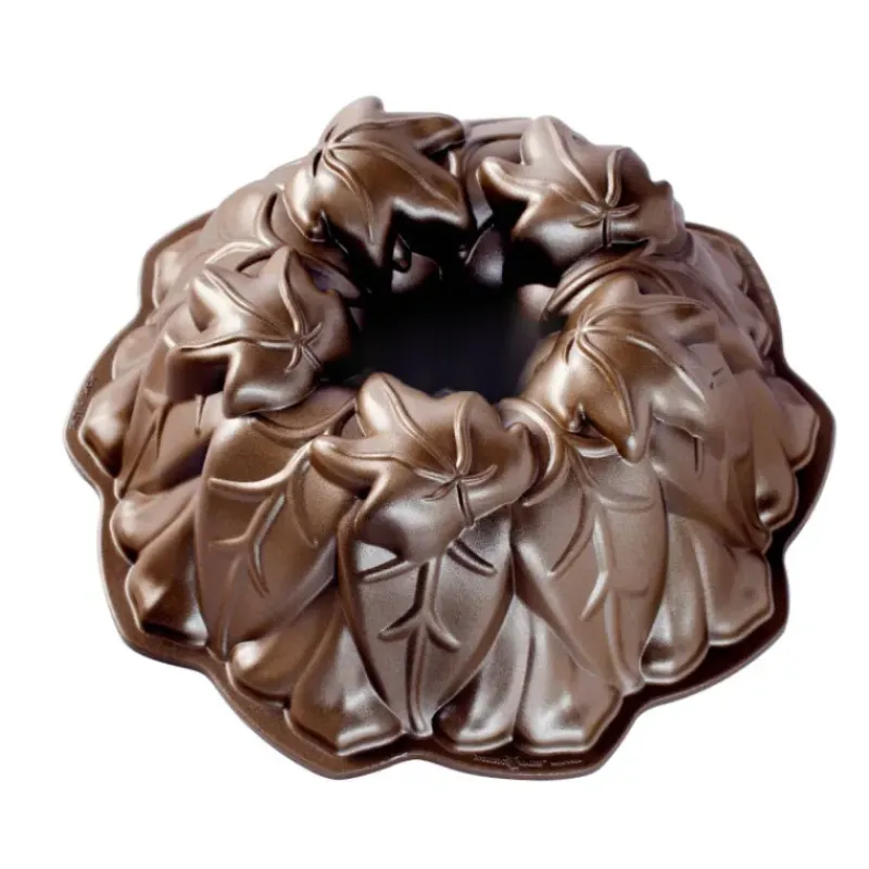 Moules À Gâteaux|Moule Anti-adhésif*NORDIC WARE Moule à Gâteau Bundt Feuilles d'Automne Bronze