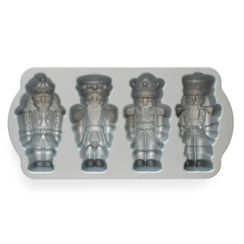 Moule Anti-adhésif|Moules À Gâteaux*NORDIC WARE Moule à Gâteaux Casse-Noisettes (x4) Silver