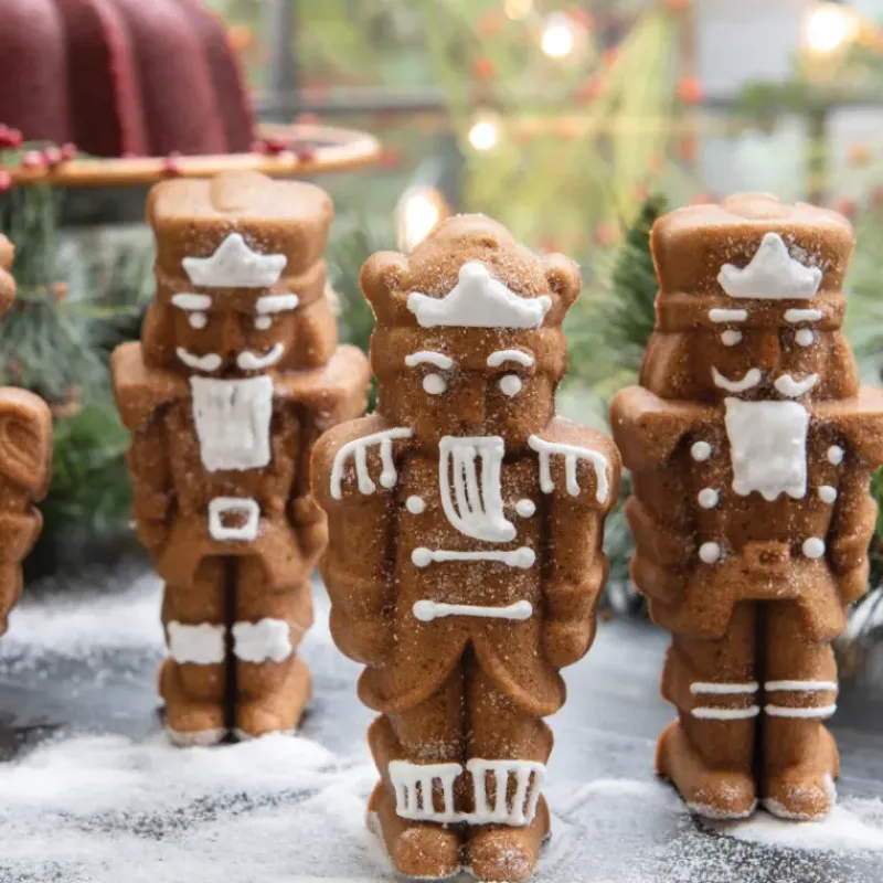 Moule Anti-adhésif|Moules À Gâteaux*NORDIC WARE Moule à Gâteaux Casse-Noisettes (x4) Silver