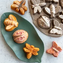 Moule Anti-adhésif|Moules À Gâteaux*NORDIC WARE Moule à Gâteaux Coccinelle et Libellule (x8) Toffee