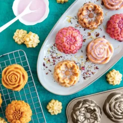 Moule Anti-adhésif|Moules À Gâteaux*NORDIC WARE Moule à Gâteaux Fleurs (x6) Toffee