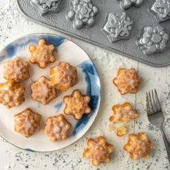 Moule Anti-adhésif|Moules À Gâteaux*NORDIC WARE Moule à Gâteaux Flocons de Neige (x12) Silver