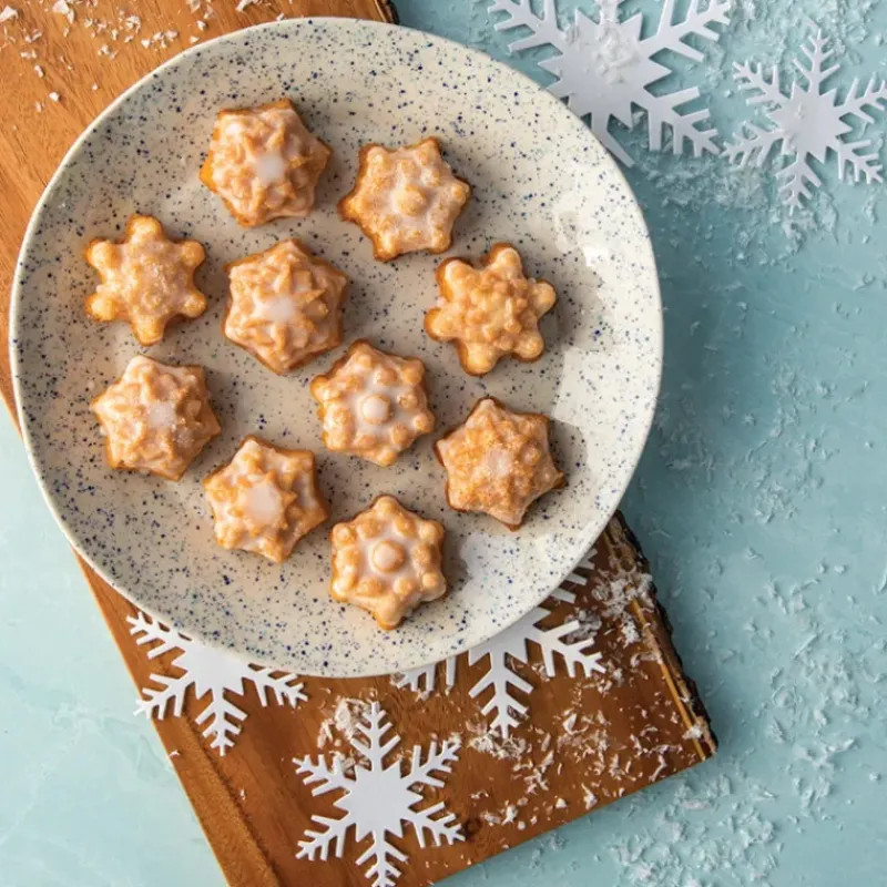 Moule Anti-adhésif|Moules À Gâteaux*NORDIC WARE Moule à Gâteaux Flocons de Neige (x12) Silver