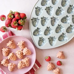 Moule Anti-adhésif|Moules À Gâteaux*NORDIC WARE Moule à Gâteaux Fraises (x19) Toffee