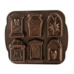 Moule Anti-adhésif|Moules À Gâteaux*NORDIC WARE Moule à Gâteaux Pierres Tombales (x6) Bronze