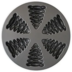 Moule Anti-adhésif|Moules À Gâteaux*NORDIC WARE Moule à Gâteaux Sapins (x6) Silver