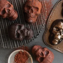 Moules À Gâteaux|Moule Anti-adhésif*NORDIC WARE Moule à Gâteaux Têtes de Mort (x6) Bronze