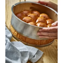 Moules À Gâteaux*DE BUYER Moule à Manqué Rond Inox Perforé Amovible Ø 24 cm x H 6,5 cm