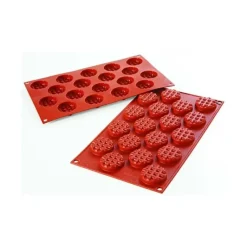 Moule Silicone*MALLARD FERRIERE Moule 18 Mini Gaufres Rondes en Silicone