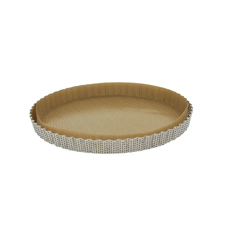 Moules À Gâteaux*DE BUYER Moule à Tarte Cannelée Inox Perforé Amovible Ø 28 cm x H 2,5 cm