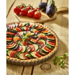 Moules À Gâteaux*DE BUYER Moule à Tarte Cannelée Inox Perforé Amovible Ø 28 cm x H 2,5 cm