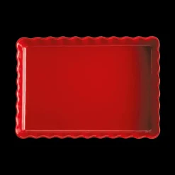 Plat De Cuisson|Moules À Gâteaux*EMILE HENRY Moule à Tarte Rectangulaire en Céramique 33,5 x 24 cm Grand Cru