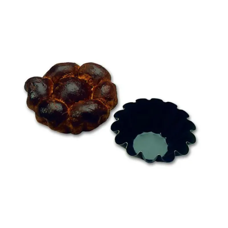 Moule Anti-adhésif*MATFER Moule Brioche 14 côtes 16 cm x H 6,5 cm Anti-adhésif