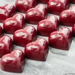 Moules À Chocolat*CHOCOLATE WORLD Moule Chocolat Cœur à Facettes 3,6 x 2,9 cm (x21)