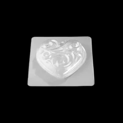 Moules À Chocolat*PAVONI Moule Chocolat Cœur Baroque 15 cm x H 6,5 cm (x2)